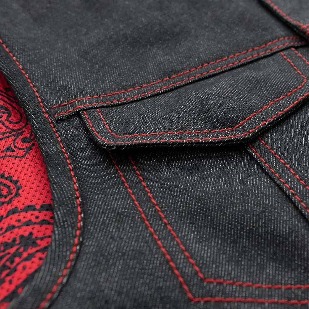 Ember Men's Motorcycle Denim Vest - First Manufacturing Company - Flyclothing LLC