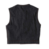 Ember Men's Motorcycle Denim Vest - First Manufacturing Company - Flyclothing LLC