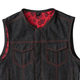 Ember Men's Motorcycle Denim Vest - First Manufacturing Company - Flyclothing LLC