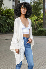 Embroidered Floral Vine Kimono – Elegant and Lightweight - Boho Clothing and Accessories - Flyclothing LLC