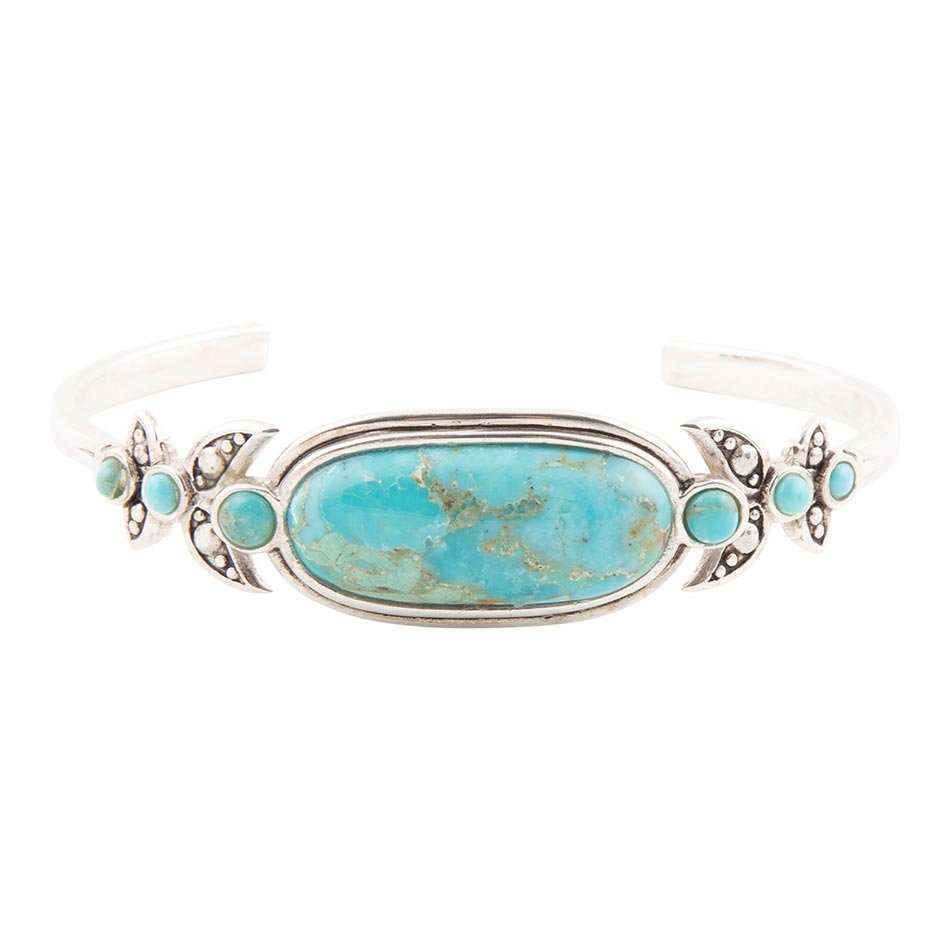 Emile Blue Turquoise Sterling Silver Cuff Bracelet - Barse Jewelry - Flyclothing LLC