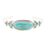 Emile Blue Turquoise Sterling Silver Cuff Bracelet