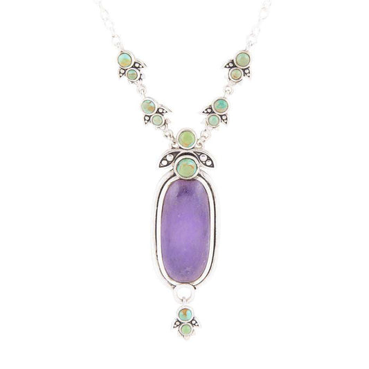 Emile Purple Quartz Sterling Silver Pendant Necklace - Barse Jewelry - Flyclothing LLC