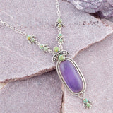 Emile Purple Quartz Sterling Silver Pendant Necklace - Barse Jewelry