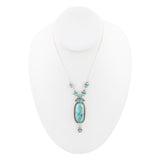 Emile Sterling Silver and Blue Turquoise Pendant Necklace - Barse Jewelry