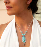 Emile Sterling Silver and Blue Turquoise Pendant Necklace - Barse Jewelry - Flyclothing LLC