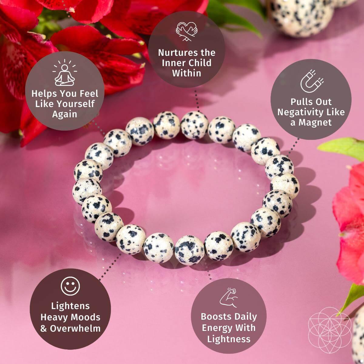 Emotional Detox - Dalmatian Jasper Bracelet - Conscious Items - Flyclothing LLC