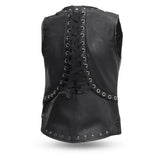 Empress Women's Motorcycle Leather Vest - First Manufacturing Company - Flyclothing LLC
