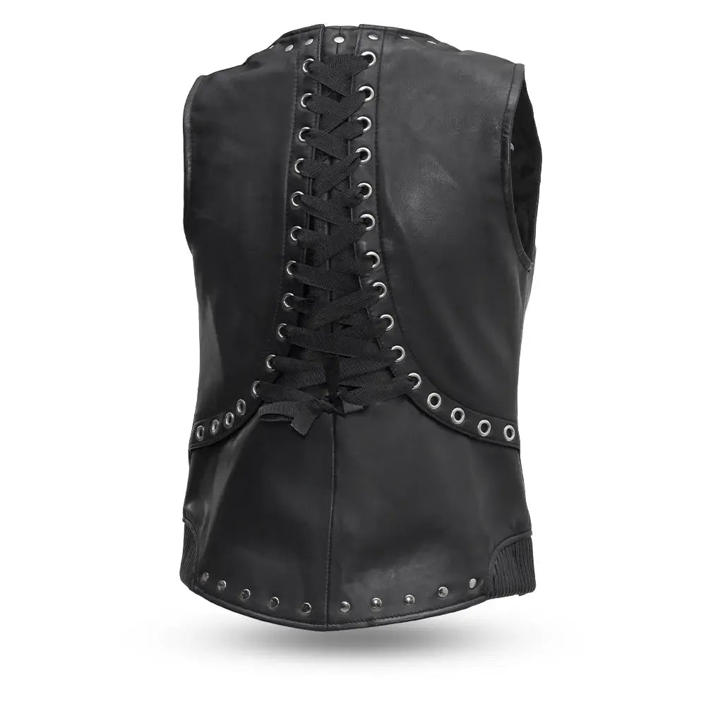 Empress Women's Motorcycle Leather Vest - First Manufacturing Company - Flyclothing LLC