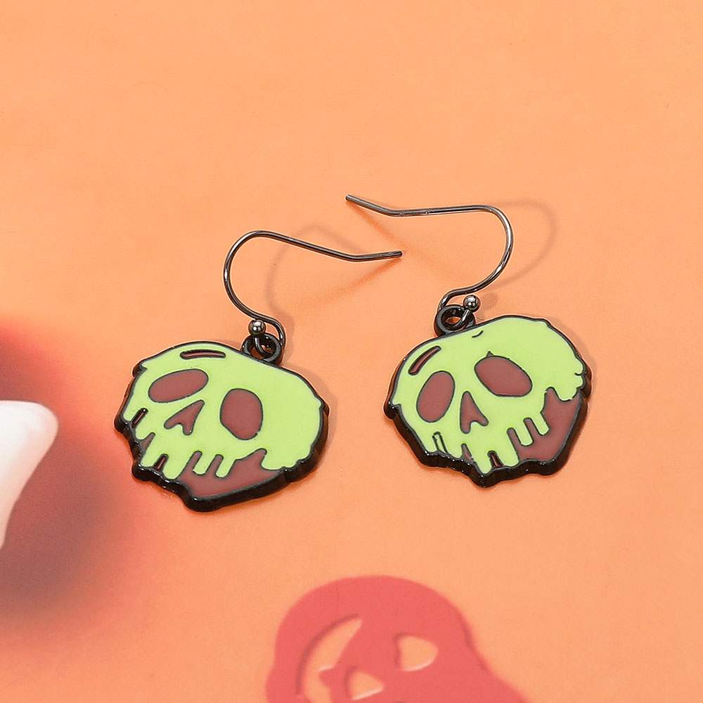Enamel Dripping Halloween Skull Dangle Earrings - Madeline Love - Flyclothing LLC