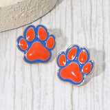 Enamel Game Day Paw Stud Earrings - Madeline Love - Flyclothing LLC