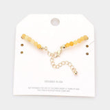 Enamel Heart Charm Semi Precious Stone Anklet - Madeline Love - Flyclothing LLC