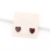 Enamel Heart Stud Earrings - Madeline Love - Flyclothing LLC
