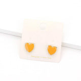 Enamel Heart Stud Earrings - Madeline Love - Flyclothing LLC