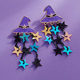Enamel Witch Hat Star Tassel Earrings - Madeline Love - Flyclothing LLC