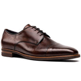 25-550-CST ENZO Italian Calfskin Cap Toe Chestnut - Zelli Italia - Flyclothing LLC
