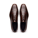 25-550-CST ENZO Italian Calfskin Cap Toe Chestnut - Zelli Italia - Flyclothing LLC