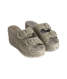 Eriwen Buckle Wedge in Teal - Naughty Monkey