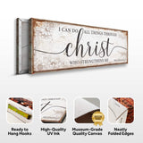 I Can Do All Things Through Christ Who Strengthens Me Faith Sign - Tailored Canvases - Flyclothing LLC