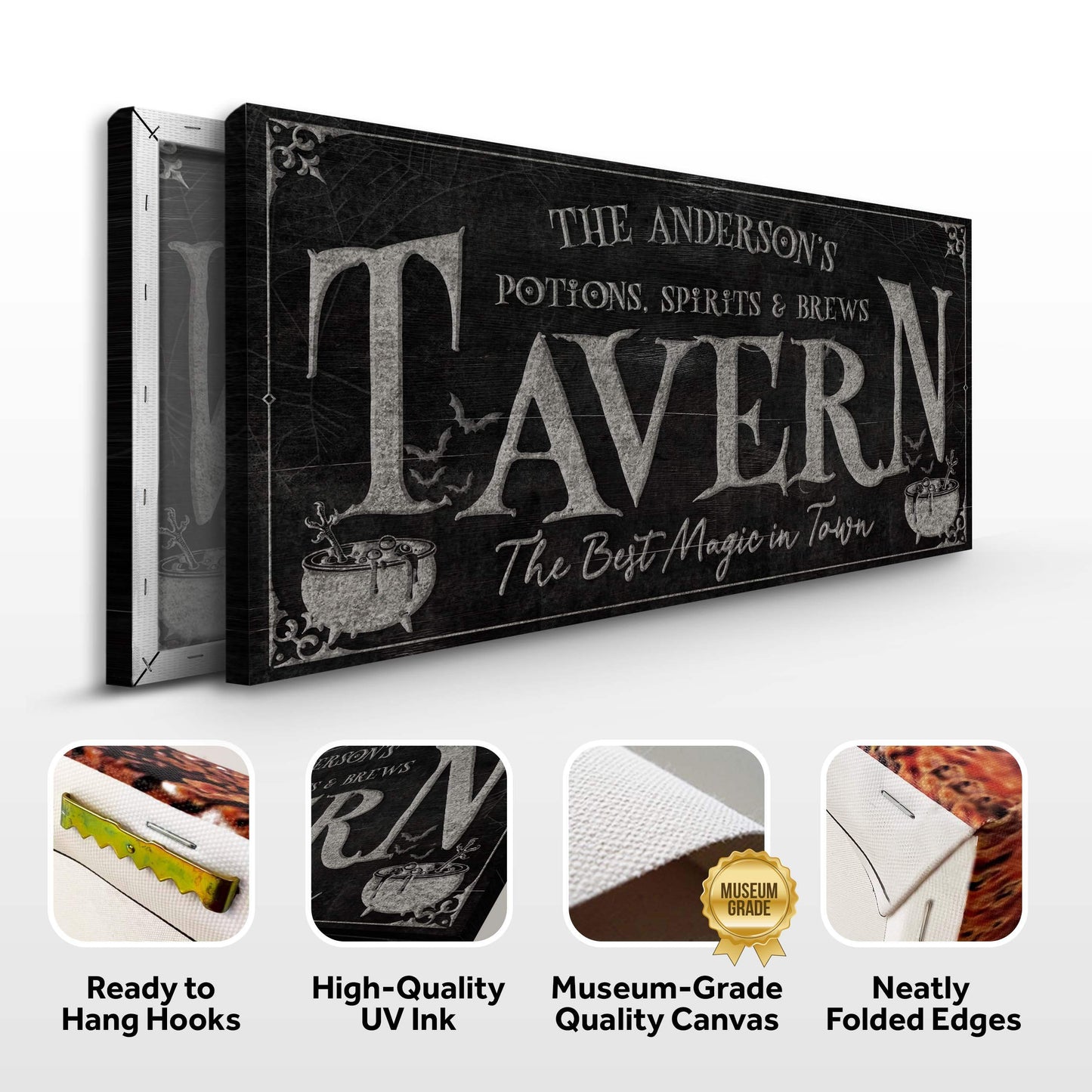 Potions, Spirits & Brews Tavern Halloween Sign - Tailored Canvases - Flyclothing LLC