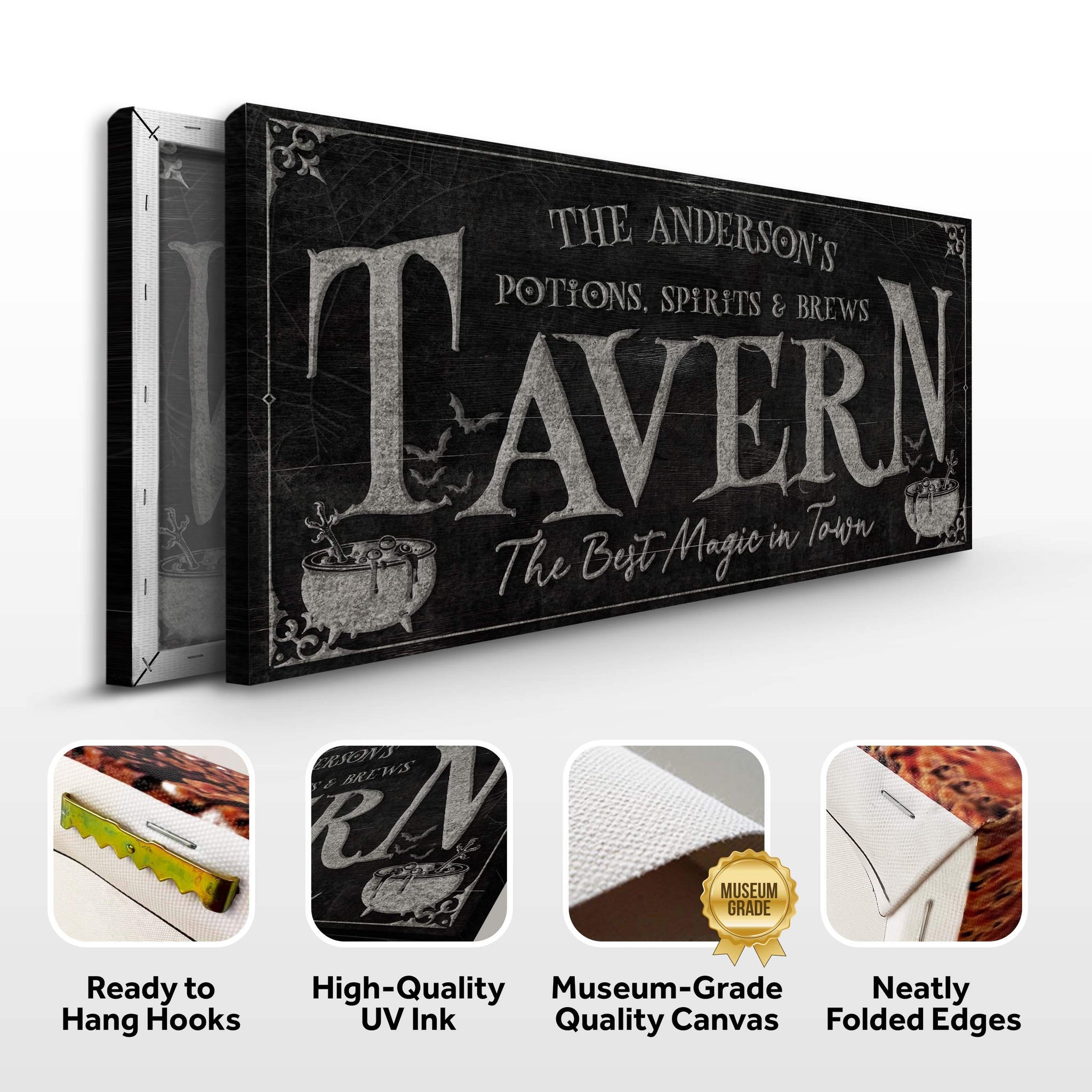 Potions, Spirits & Brews Tavern Halloween Sign - Tailored Canvases - Flyclothing LLC