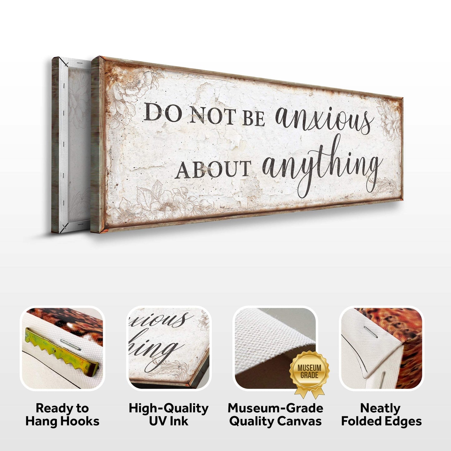 Do Not Be Anxious About Anything Faith Sign - Tailored Canvases - Flyclothing LLC