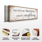 Do Not Be Anxious About Anything Faith Sign - Tailored Canvases - Flyclothing LLC