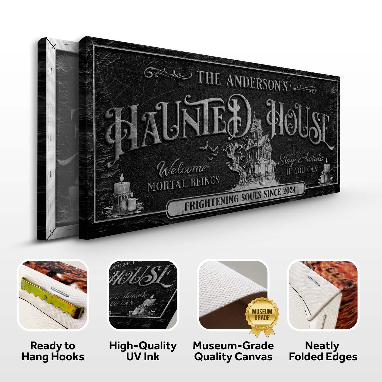 Personalized Haunted House Sign - Tailored Canvases - Flyclothing LLC