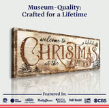 Family Welcome To Christmas Sign - Tailored Canvases - Flyclothing LLC