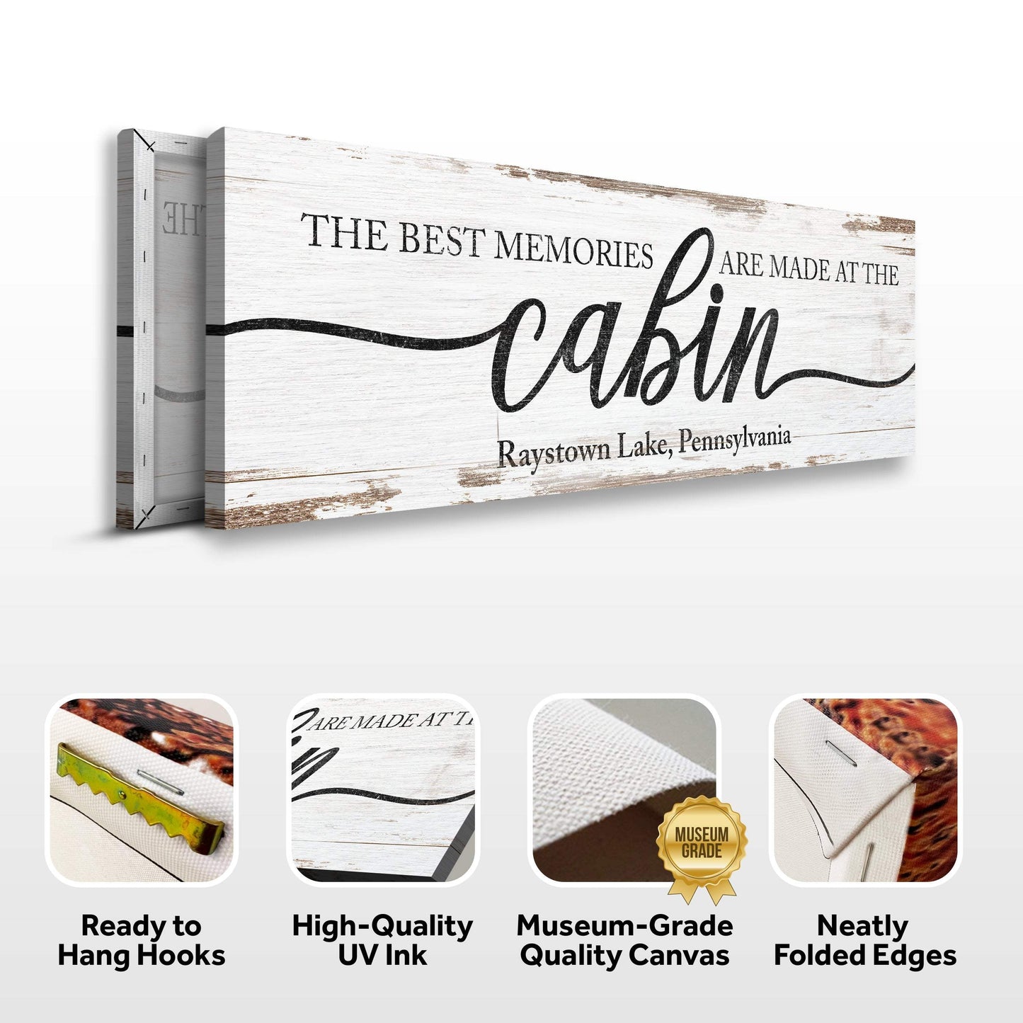 Best Memories Are Made At The Cabin Sign - Tailored Canvases - Flyclothing LLC