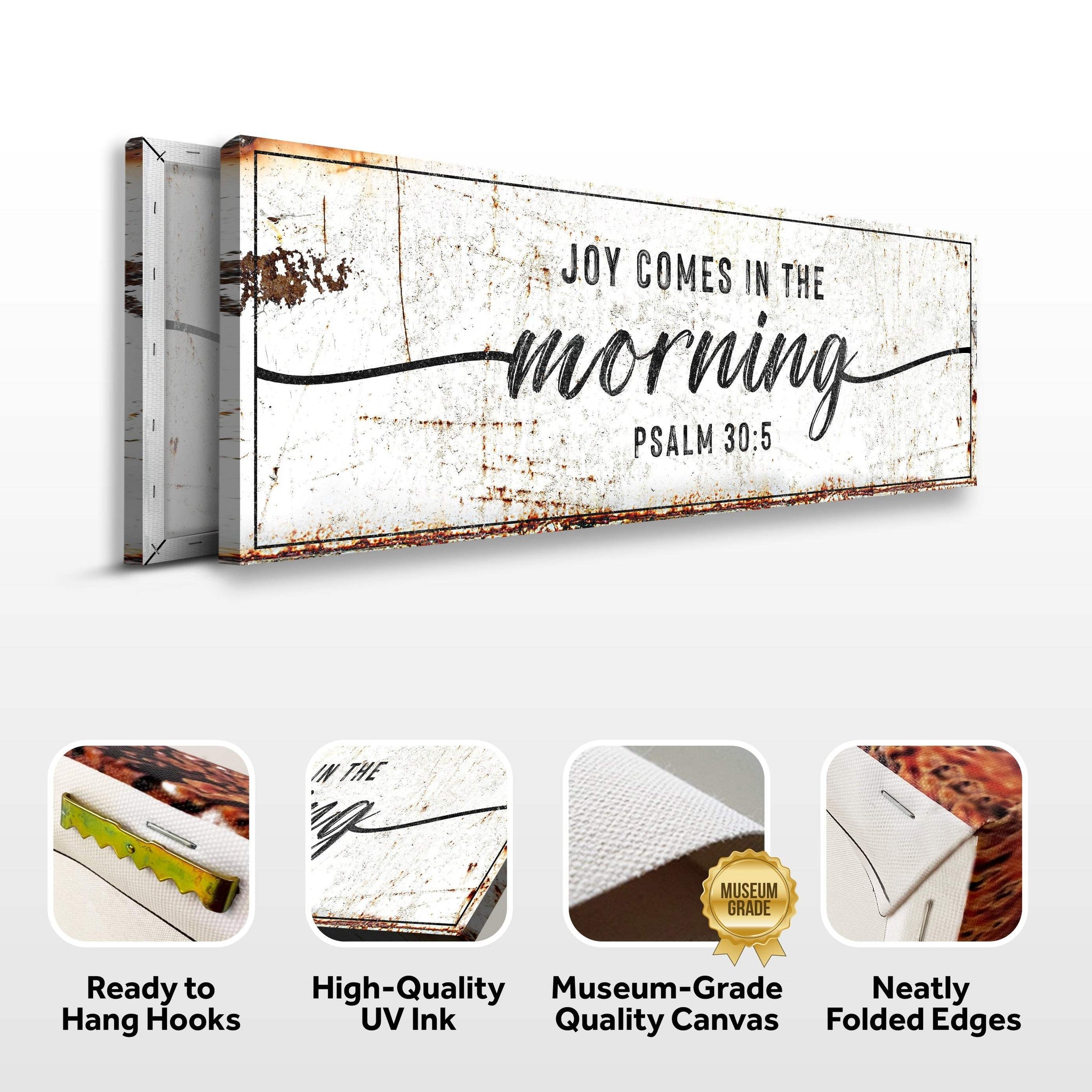Joy Comes In The Morning Faith Sign - Tailored Canvases - Flyclothing LLC