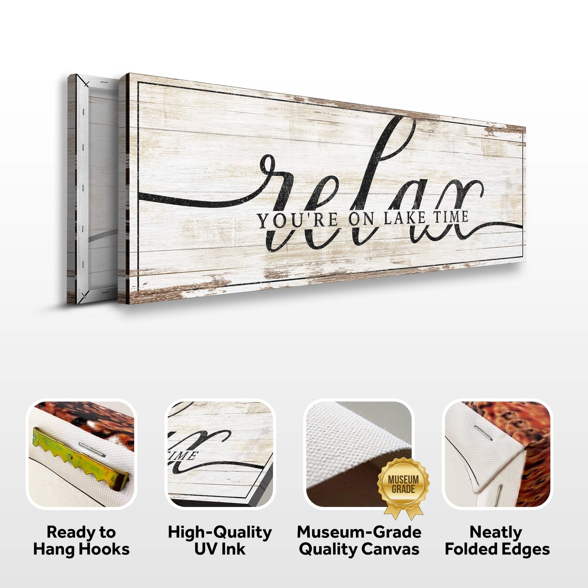 Relax You're on Lake Time Sign II - Tailored Canvases - Flyclothing LLC