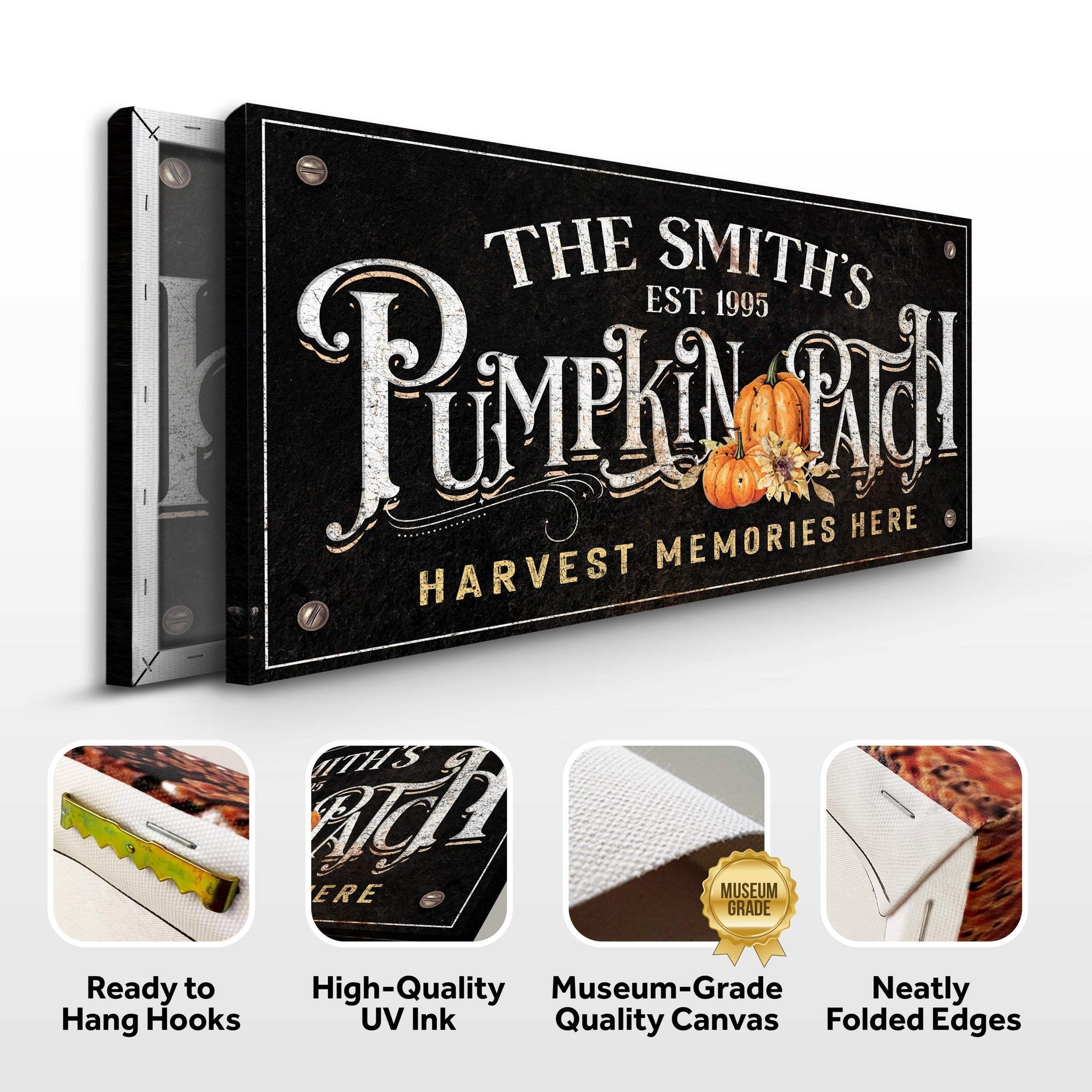 Harvest Memories Here Pumpkin Patch Sign - Tailored Canvases - Flyclothing LLC