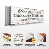 I Can Do All Things Through Christ Who Strengthens Me Faith Sign III - Tailored Canvases - Flyclothing LLC