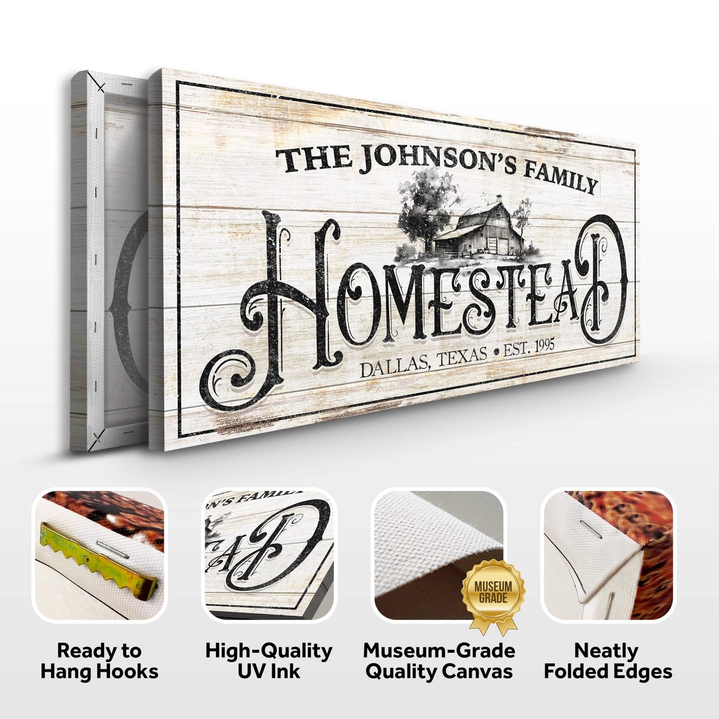 Vintage Farmhouse Homestead Sign - Tailored Canvases - Flyclothing LLC