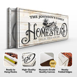 Vintage Farmhouse Homestead Sign - Tailored Canvases - Flyclothing LLC