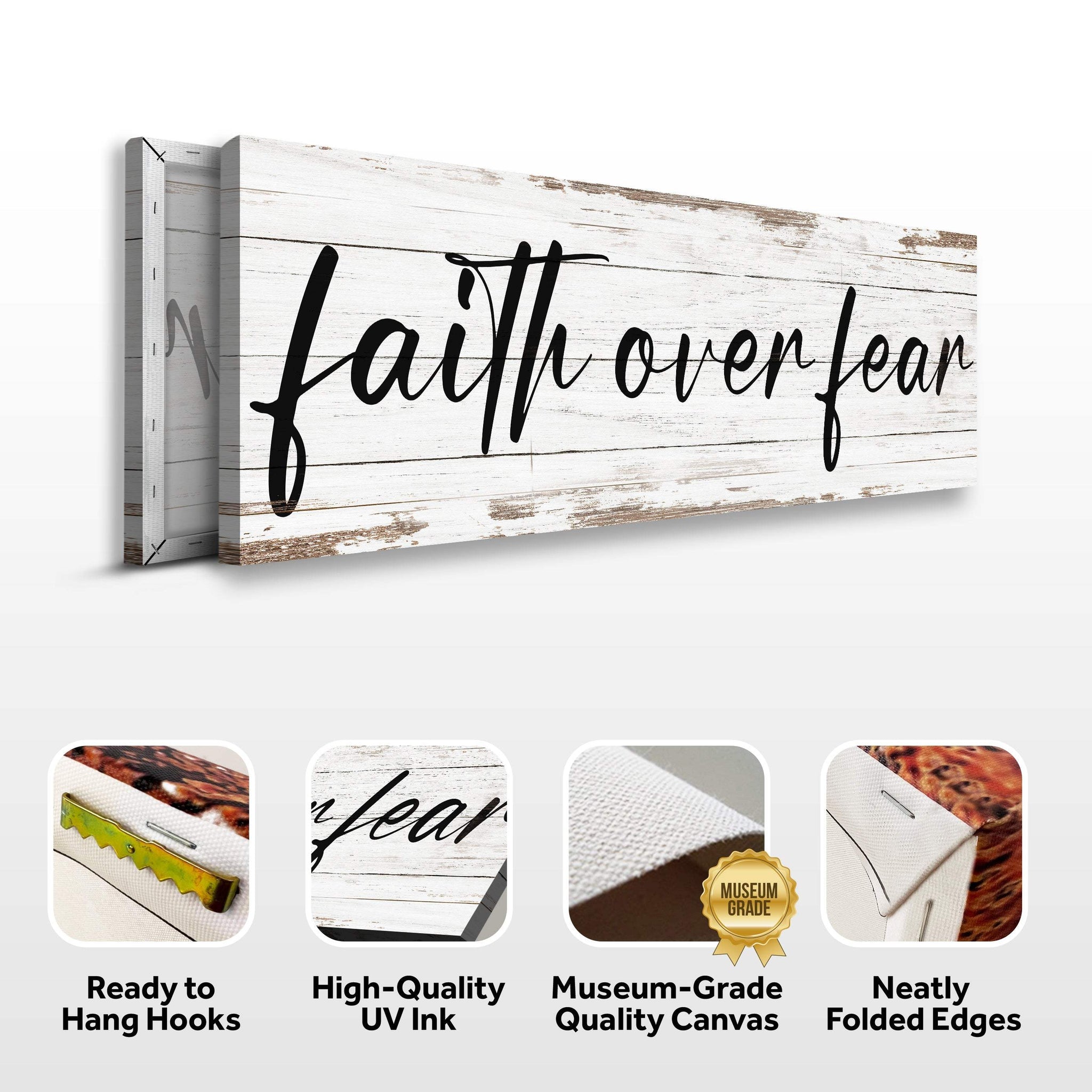 Faith Over Fear Faith Sign III - Tailored Canvases - Flyclothing LLC