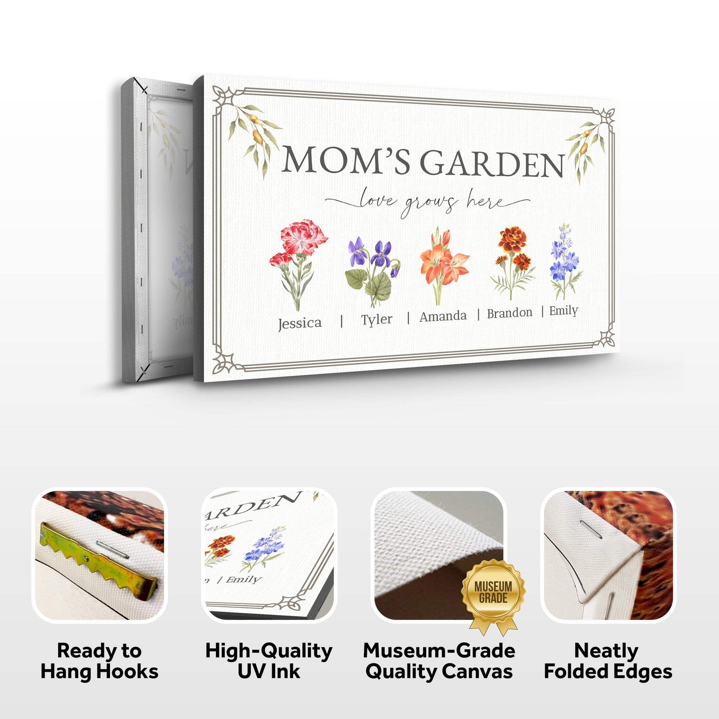 Mother's Day Sign Love Grows Here Mom's Garden - Tailored Canvases - Flyclothing LLC