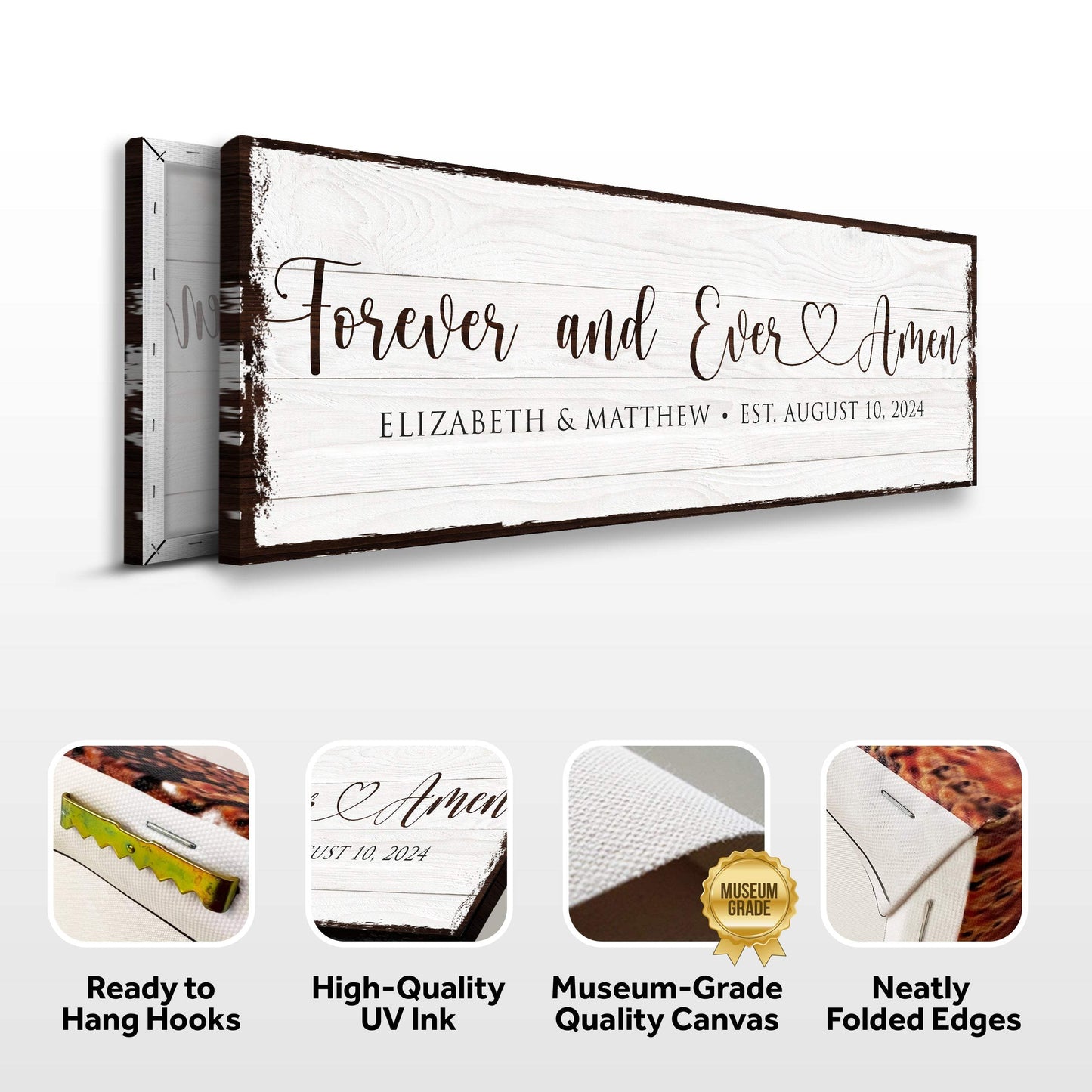 Forever And Ever Amen Faith Sign II - Tailored Canvases - Flyclothing LLC