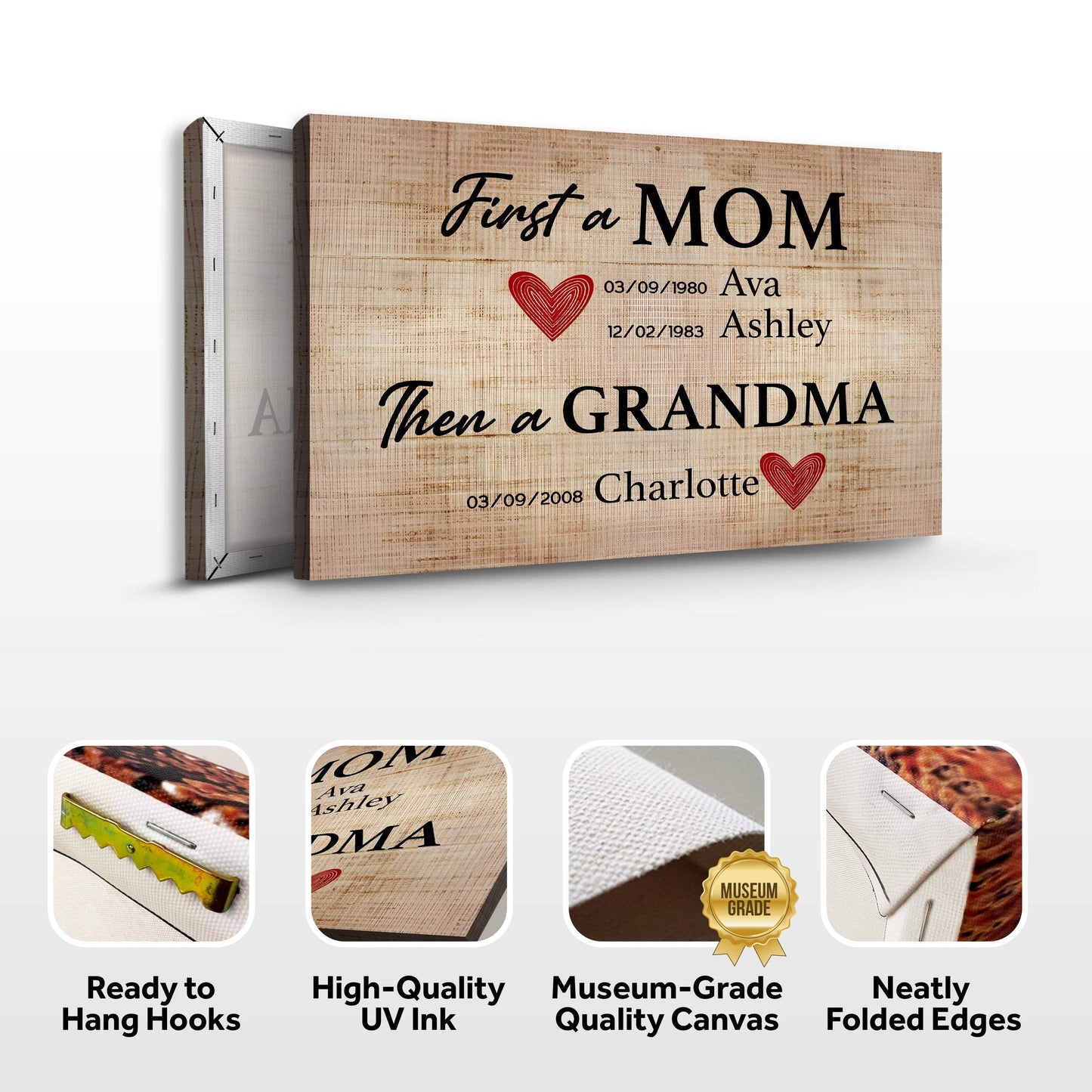 Mother's Day Sign First A Mom - Tailored Canvases - Flyclothing LLC