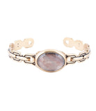 Etto Black Mother of Pearl Golden Cuff Bracelet