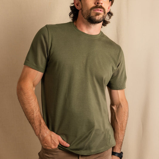 The Everyman™ Tee - Olive | Mens T-Shirt ft. Super Stupid-Soft™ Fabric - Shinesty