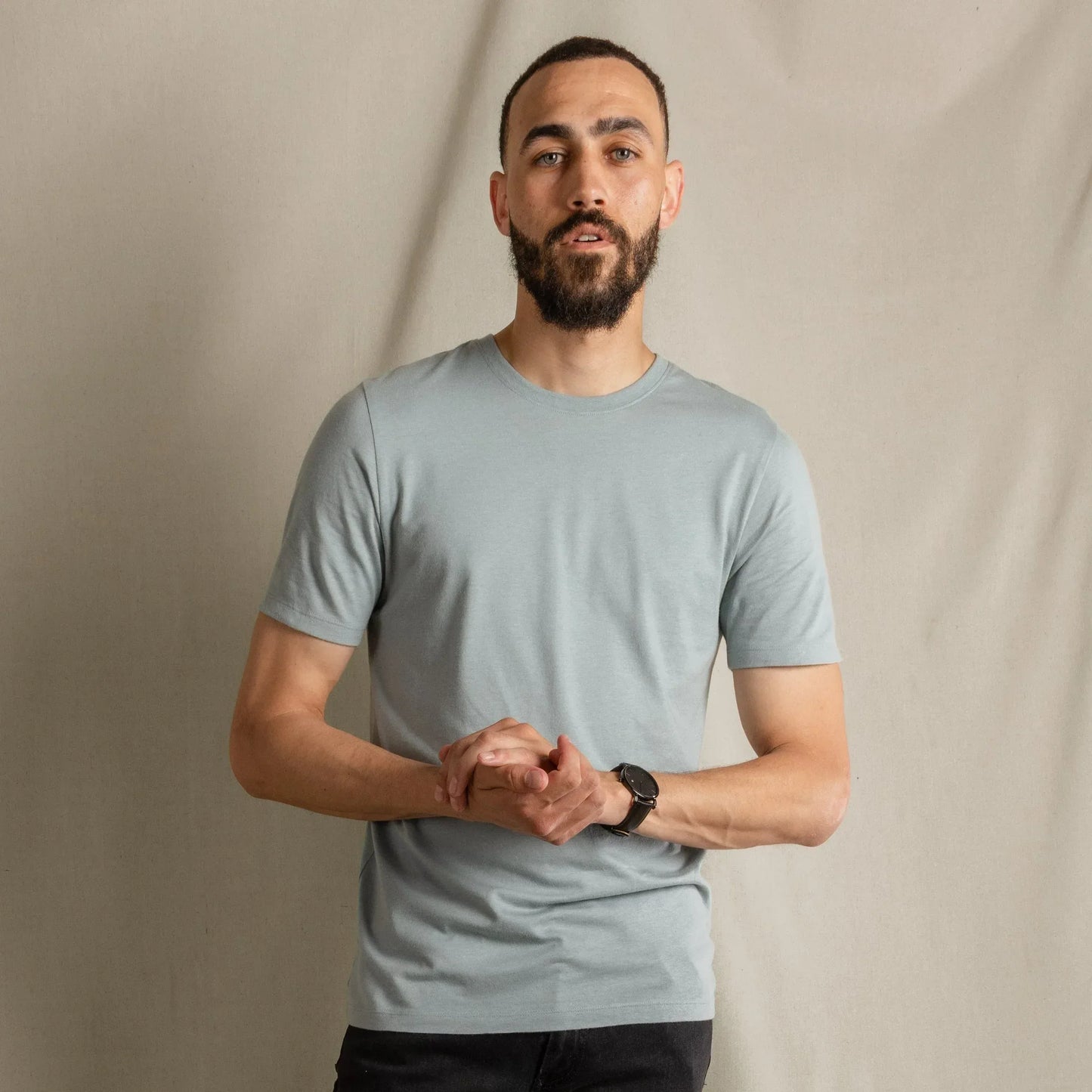 The Morning Haze | Light Slate Blue Everyman™ T Shirt - Shinesty - Flyclothing LLC