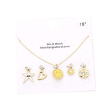 Evil Eye Star Smile Flower Heart Interchange Charm Necklace - Madeline Love - Flyclothing LLC
