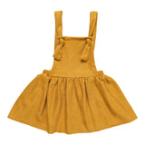 Mustard Faux Suede Pinafore - Mila & Rose ® - Flyclothing LLC