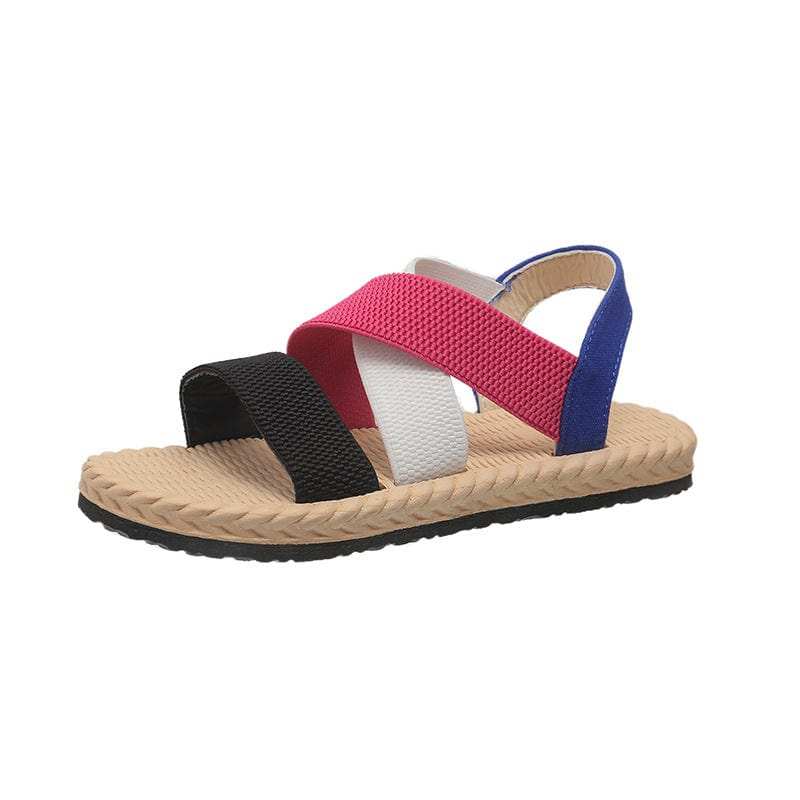 Open Toe Flats Sandals - Trendsi - Flyclothing LLC