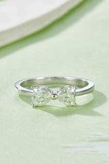 1 Carat Moissanite 925 Sterling Silver Bow Ring - Trendsi - Flyclothing LLC