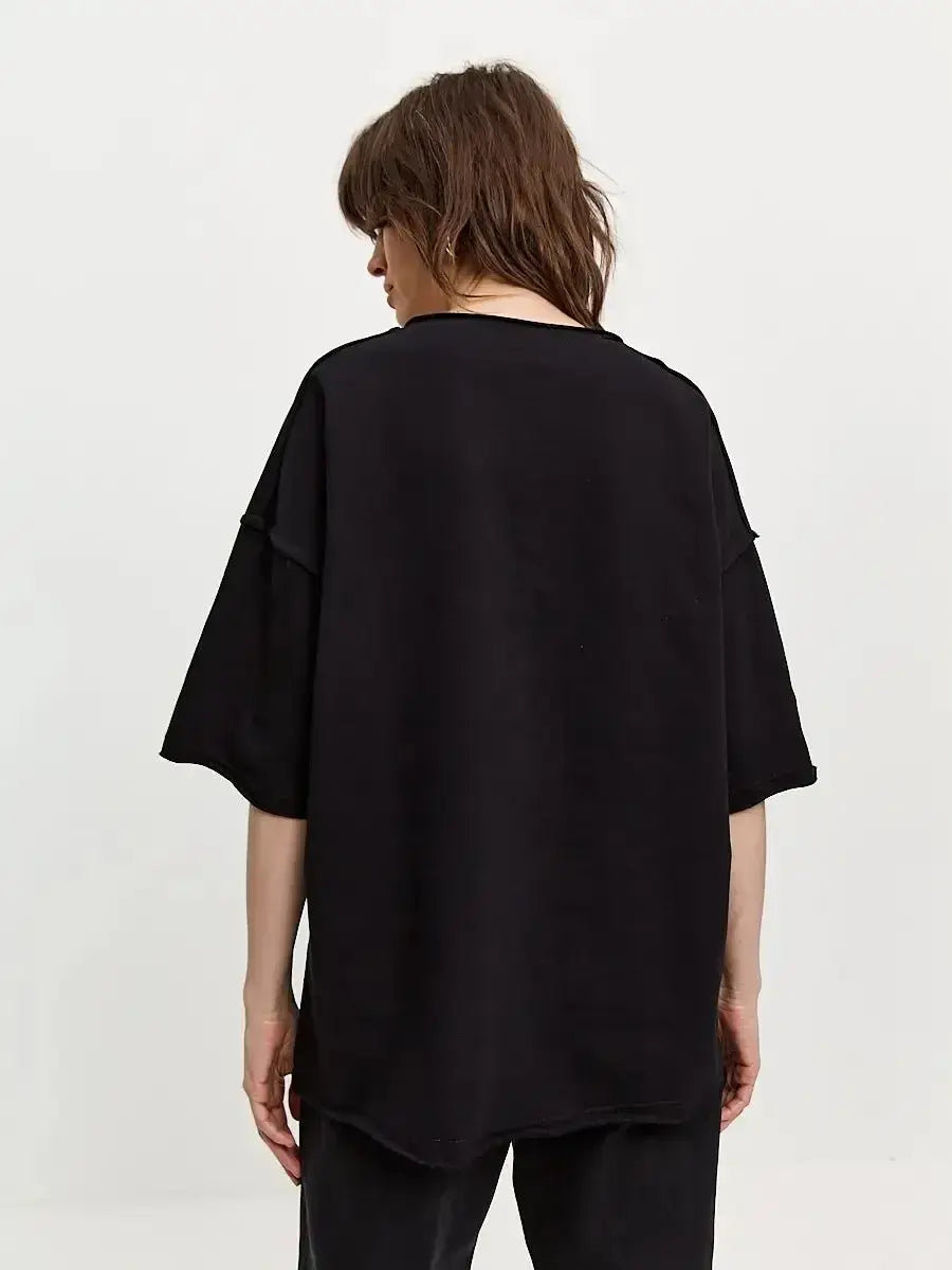 Round Neck Half Sleeve T-Shirt - Trendsi - Flyclothing LLC