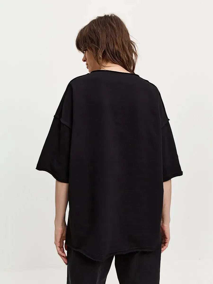 Round Neck Half Sleeve T-Shirt - Trendsi - Flyclothing LLC