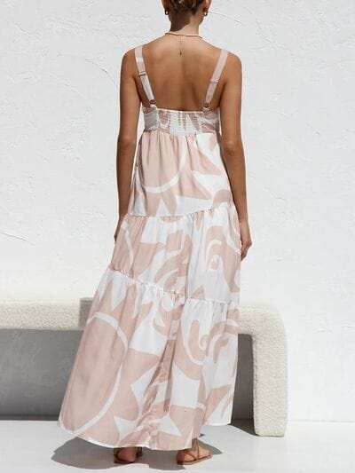 Square Neck Wide Strap Maxi Dress - Trendsi - Flyclothing LLC